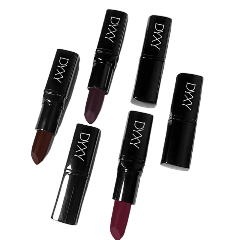 

*European and American style aunt color dark retro dark red waterproof matte lipstick