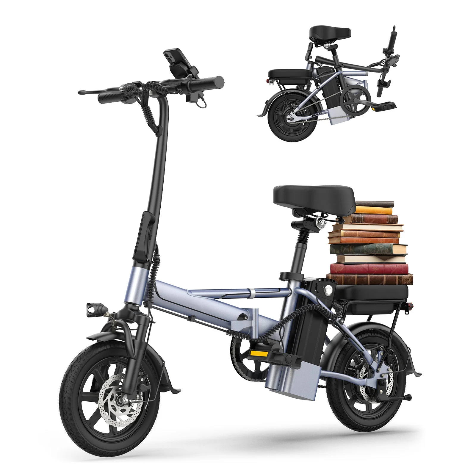 AOVOPRO YK28/YK28 PRO Elektrofahrrad 2026 NEU 25-60KM Super Lange Reichweite 14 Zoll Offroad-Reifen 15,6AH Smart APP E-Bike mit Starkem Antriebsmotor
