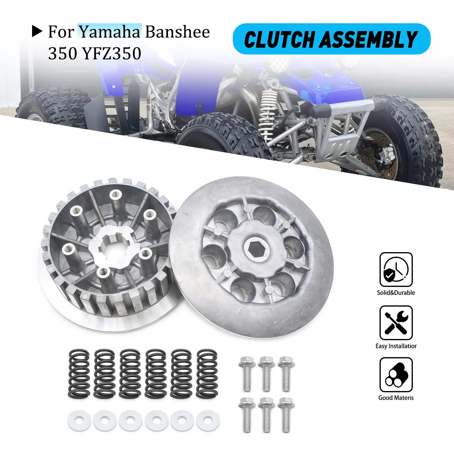 

For Yamaha Banshee 350 YFZ350 1987-2004 2005 2006 Limited Special Edition Clutch Kit Center Hub Pressure Plate Motorcycle
