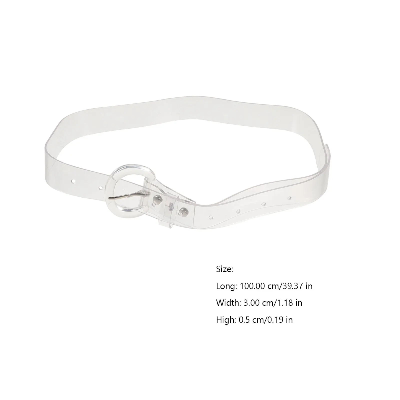 

Transparent Waist Belt For Women Adjustable Lightweight Waterproof Pvc Clear Ladies Belt Comfortable Breathable Daily Wear