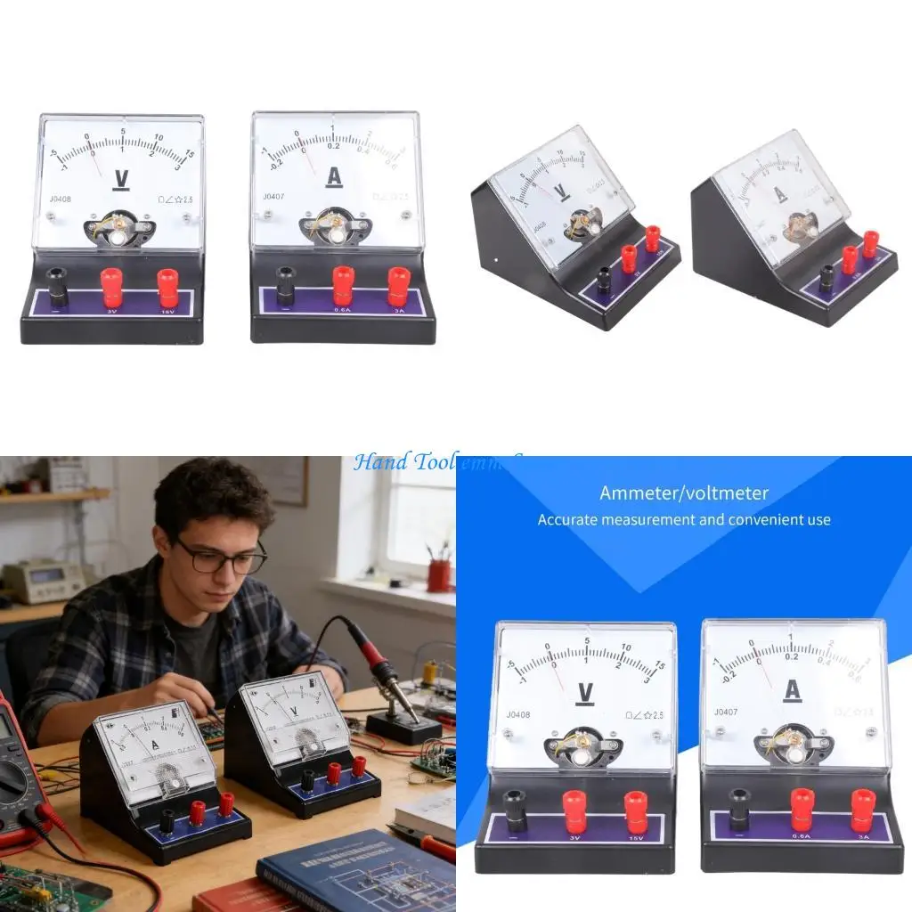 h37f-professional-meter-and-current-meter-set-plastic-voltmeter-ammeter-circuit-experiment-equipment-for-education
