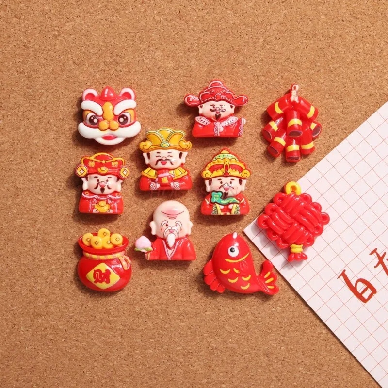 10pcs Cute cartoon mini gold ingot soft wood board wool felt push pin photo wall pin I-nail press nail