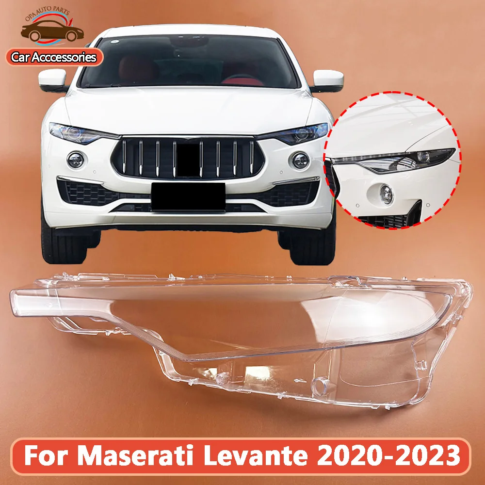 For Maserati Levante 2020-2023 Transparent Lampshade Front Headlight Shell Headlamp Cover Lens Plexiglass Auto Replacement Parts