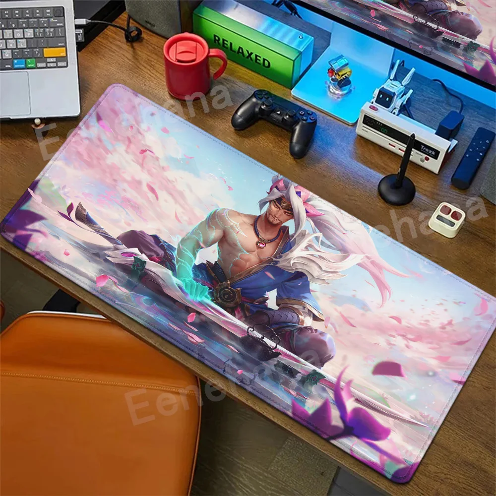 Alas Mouse Gaming League Of Legends Anti-selip Alas Keyboard Permainan Kantor Penebalan Alas Mouse Besar Aksesori Permainan Alas Meja
