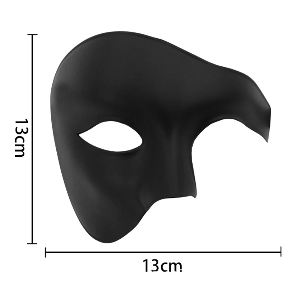 Masquerade Mask Men's Italian Prom Mask Vintage Phantom of The Opera One Eyed Half Face Venetian Roman Samurai Mask Easter Props - view 6