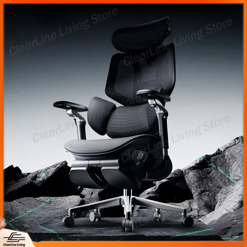 for X7 Intelligent Ergonomic Massage Chair Black and White Tone Computer Gaming Office Seat for Sedentary Use