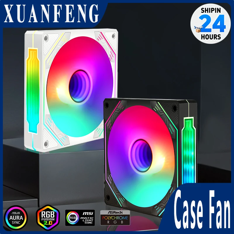 

CPU Cooling RGB FAN mute 5v3pin Divine light synchronization ventilador pc accessories ARGB Fan 120mm Computer Case fan 4pin PWM
