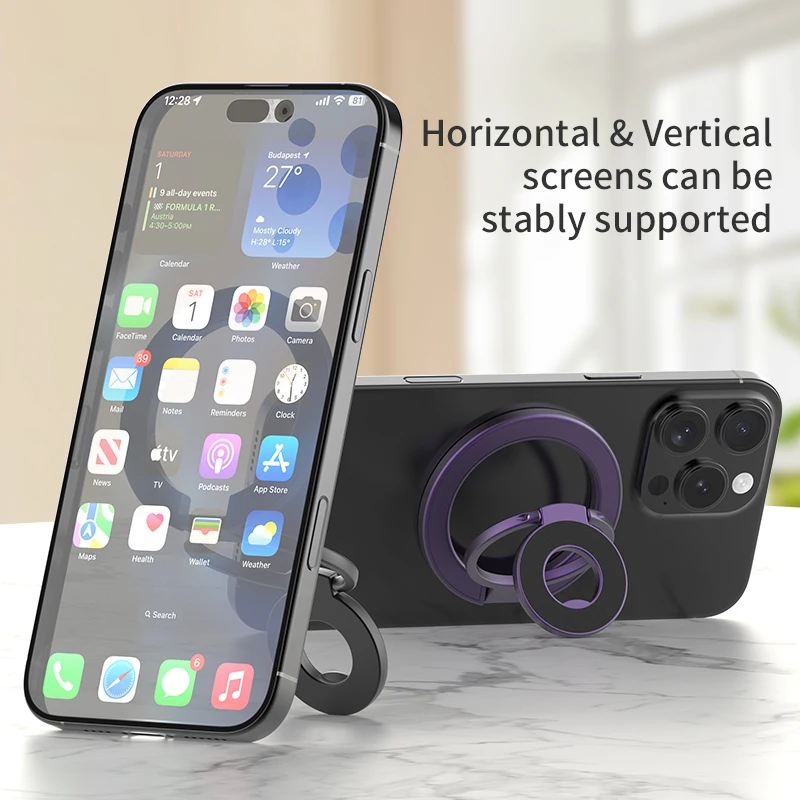 AIPEKE 360 °   Suporte Magnético Dupla Face para Celular, Acessório Dobrável de Mesa para iPhone com Magsafe