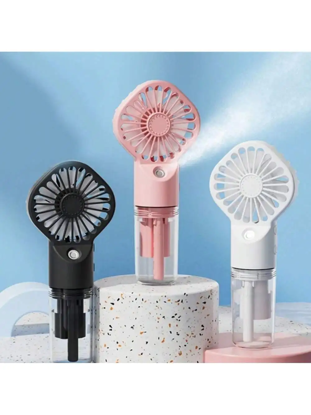 

1pc Portable Handheld Spray Fan,Low Noise Water Spray Mist Fan,Desktop Student Dormitory Mini Fan,Summer Supplies, Cooling Tools