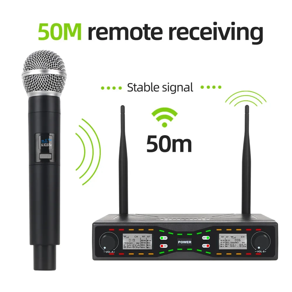 RAYHAYES RUXD7 Wireless Microphone Cardioid Pickup Pattern High-Fidelity Sound Quality Suitable for Stage Performances