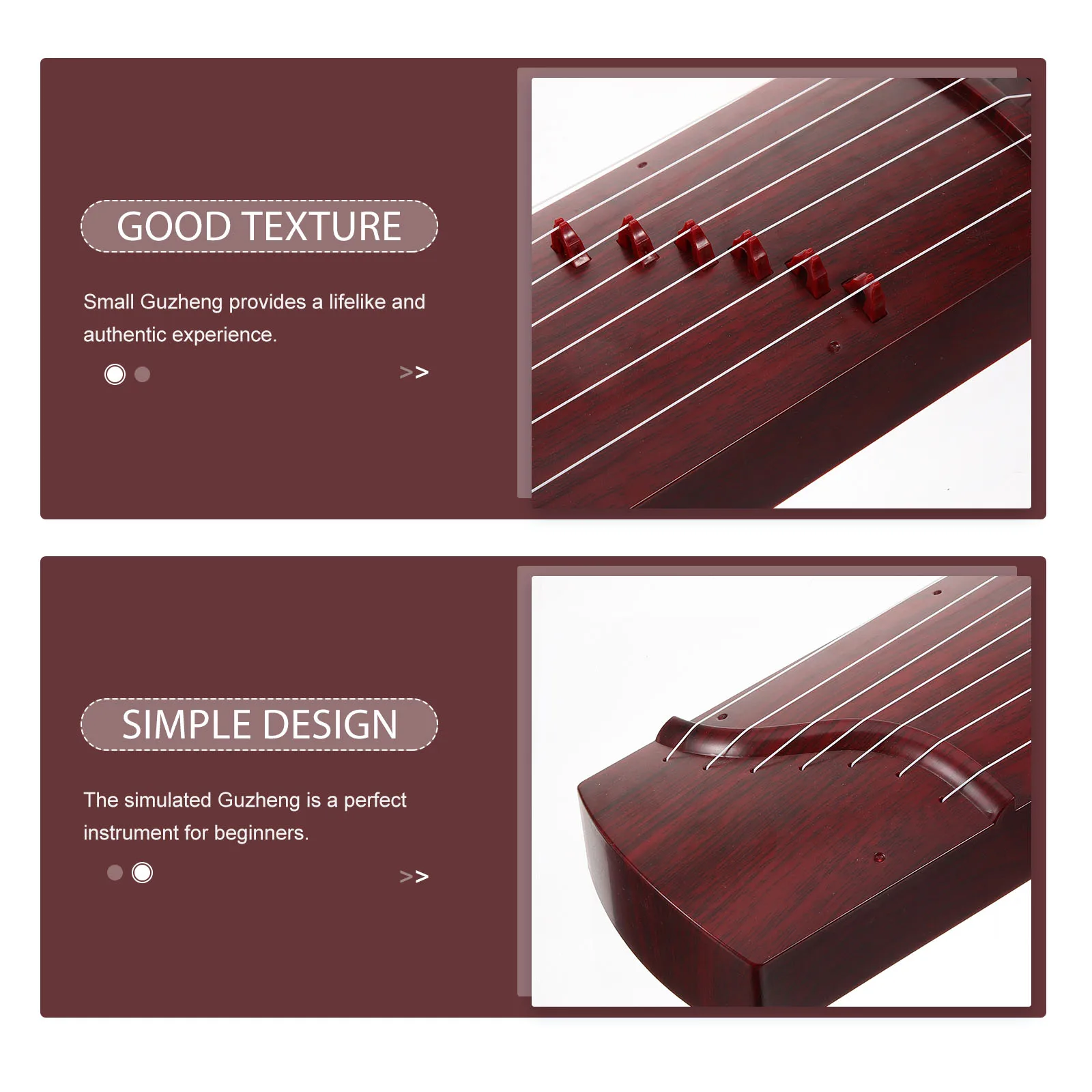 

Simulated Guzheng Musical Instrument Mini Portable Kids Instruments Toddler Color Box Realistic Practice Features Ideal Children