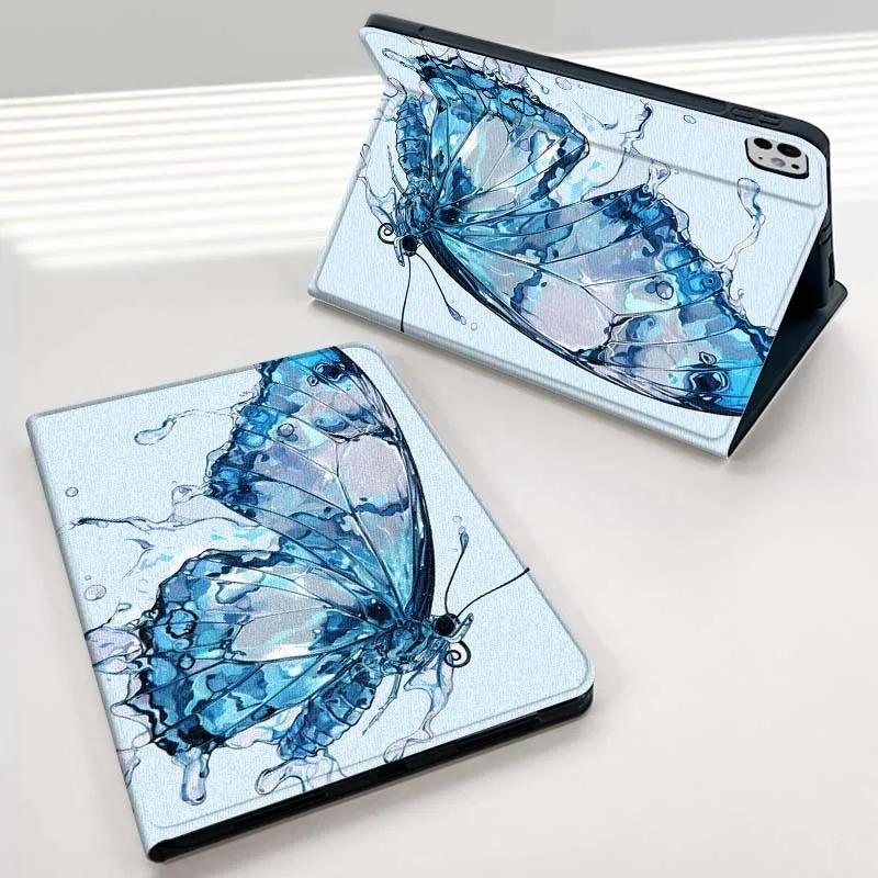 

Art Butterfly Pattern For iPad mini Air 1 2 3 4 5 6 7 6th 7th 9 11 13 M3 M2 gen 7.9 8.3 10.9 Inch 2024 2025 Tablet Case