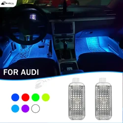 For Audi A1 8X A3 8V 8Y A4 B8 B9 A5 8T A6 C6 C7 C8 A7 A8 D3 D4 D5 Q2 Q3 8U F3 Q5 8R FY Q7 4L 4M Car Footwell Lights Accessories