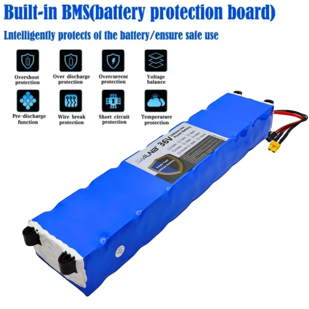 

100% New 36V 10.5Ah 10S3P rechargeable lithium battery pack 18650 suitable for Xiaomi M365 electric scooter battery+42V charger