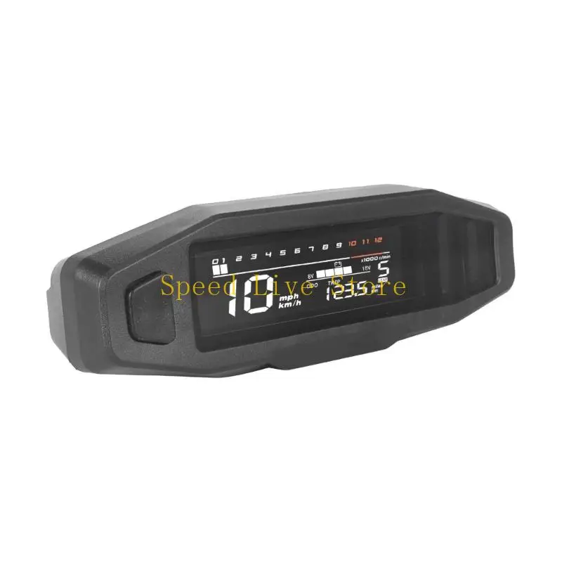547C Compacted Waterproof Digital Tachometer Hour Meter With High Visibility Display Odometer For Motorcycles And ATVs Night