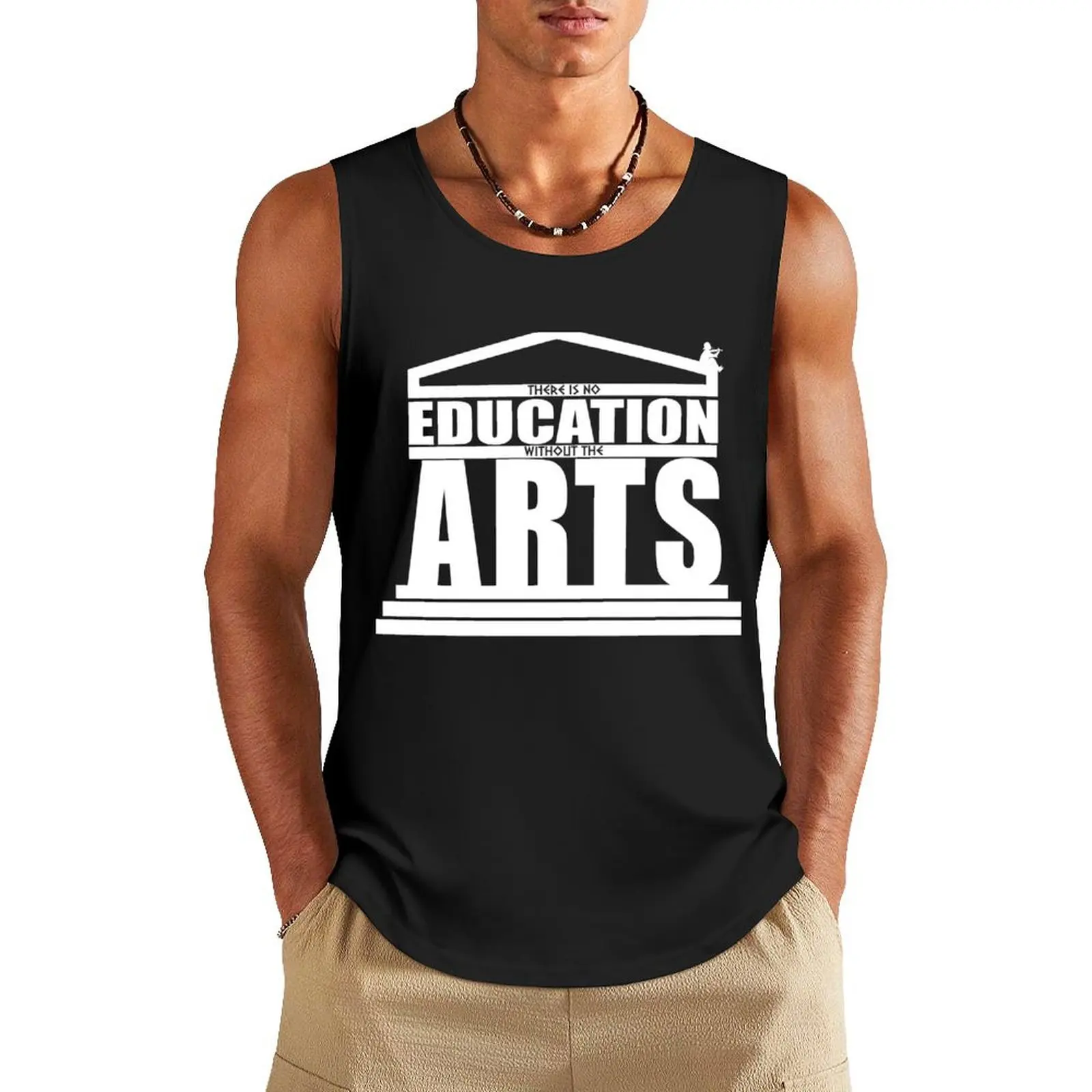 

No Education without the Arts Tank Top Working vest gym Men's t-shirts sports t-shirts for men Men's summer clothes