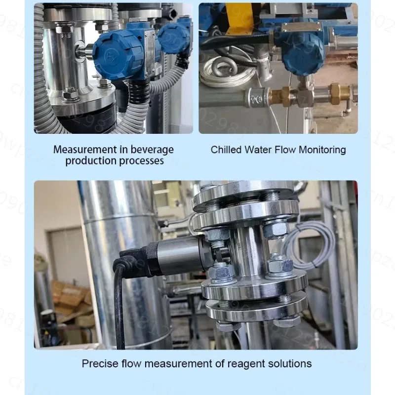 High Temperature Hot Water Liquid Water Flow Sensor Tri Clamp Stainless Steel Water Flow Sensor for Hydraulic Fuel