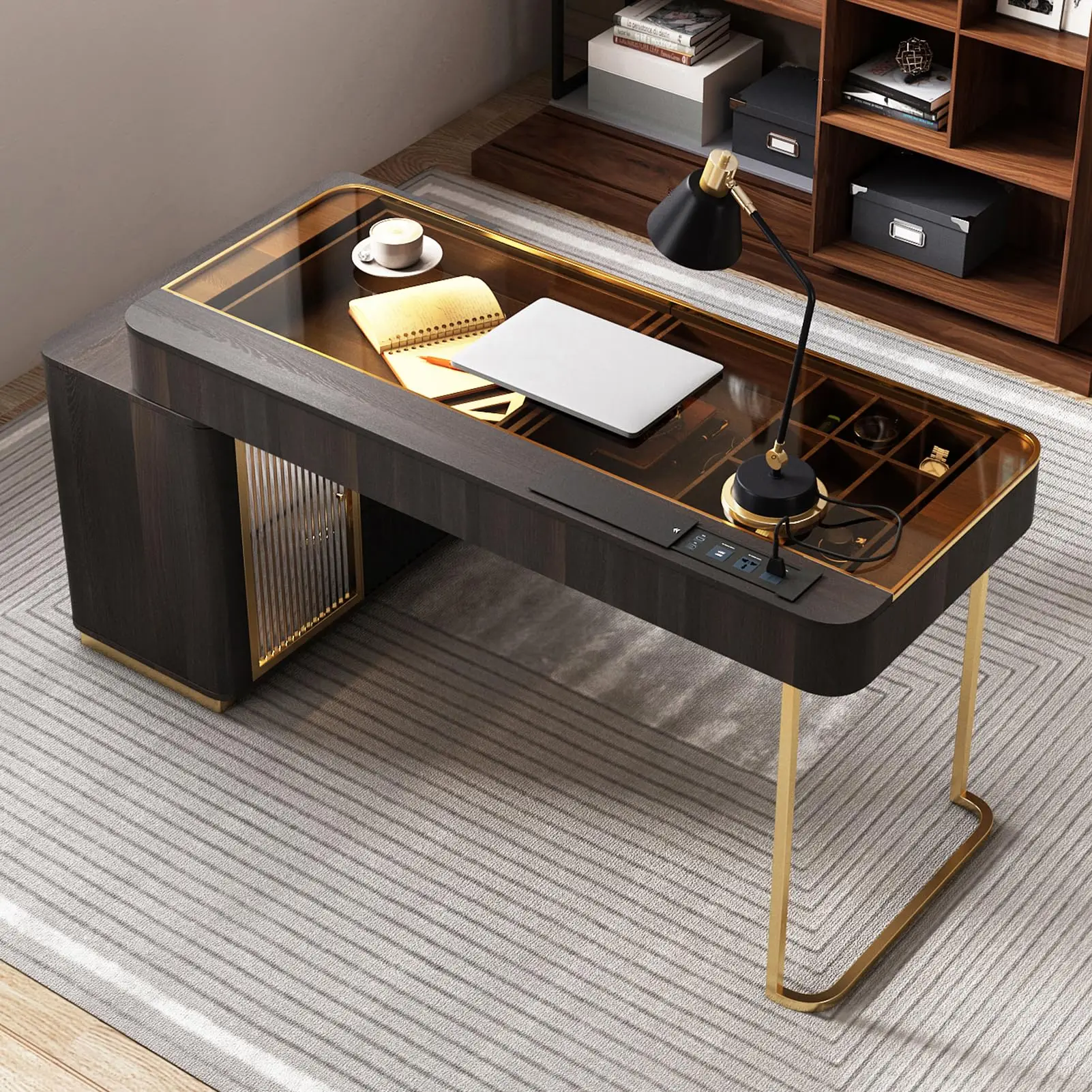 Office Desk, Very Easy to Assemble, Computer Desk, Home Telescopic Writing Desk, Modern Computer Desk with Retractable
