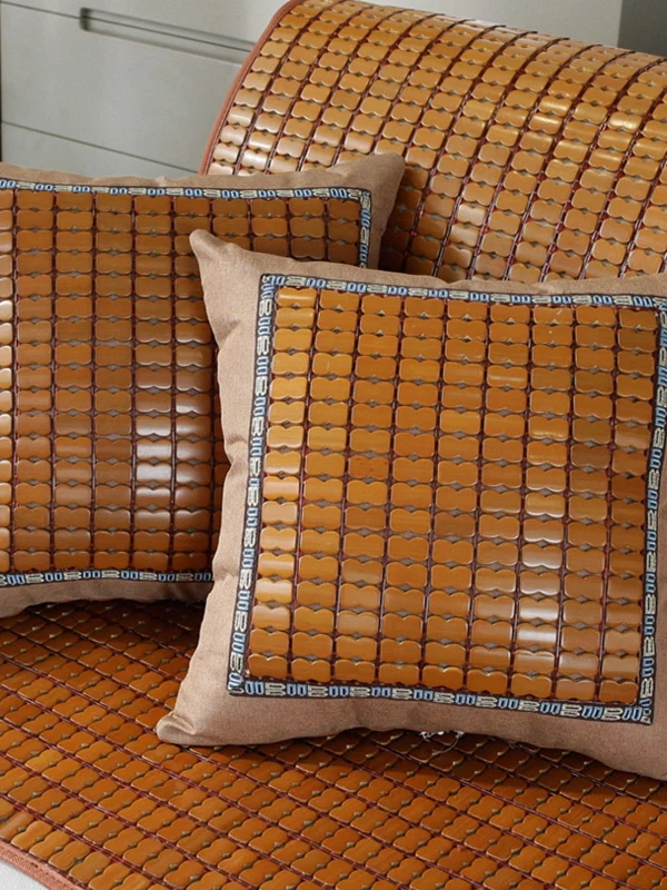 zhenfan-carbonized-mahjong-block-pillowcase-modern-simple-style-living-room-sofa-cushion-cover-square-bamboo-fiber-pillowcase