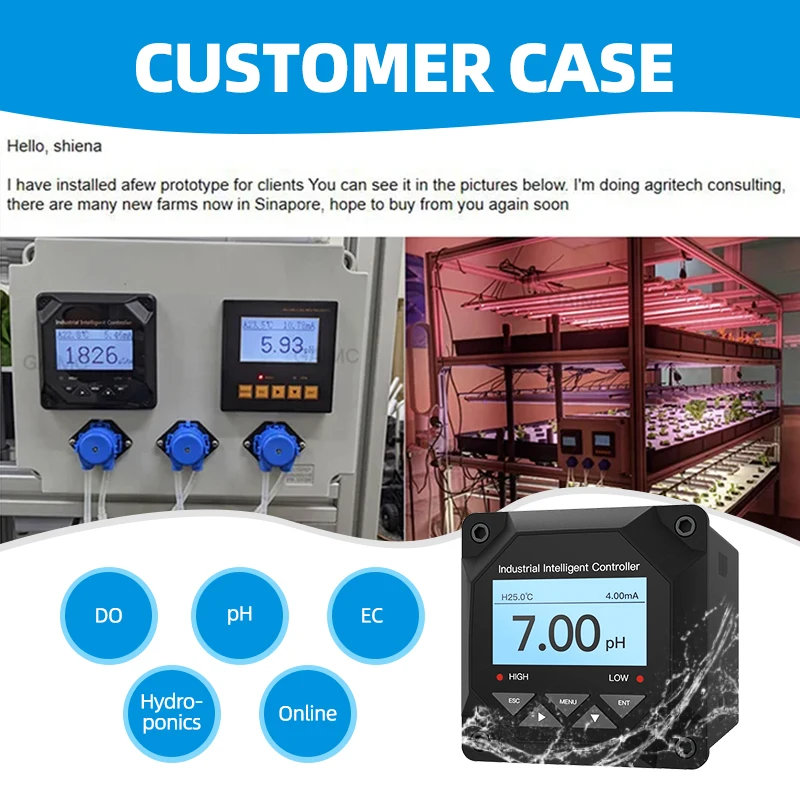 Controller automatico di pH ec orp per acquario idroponico Controllo dosaggio dello strumento