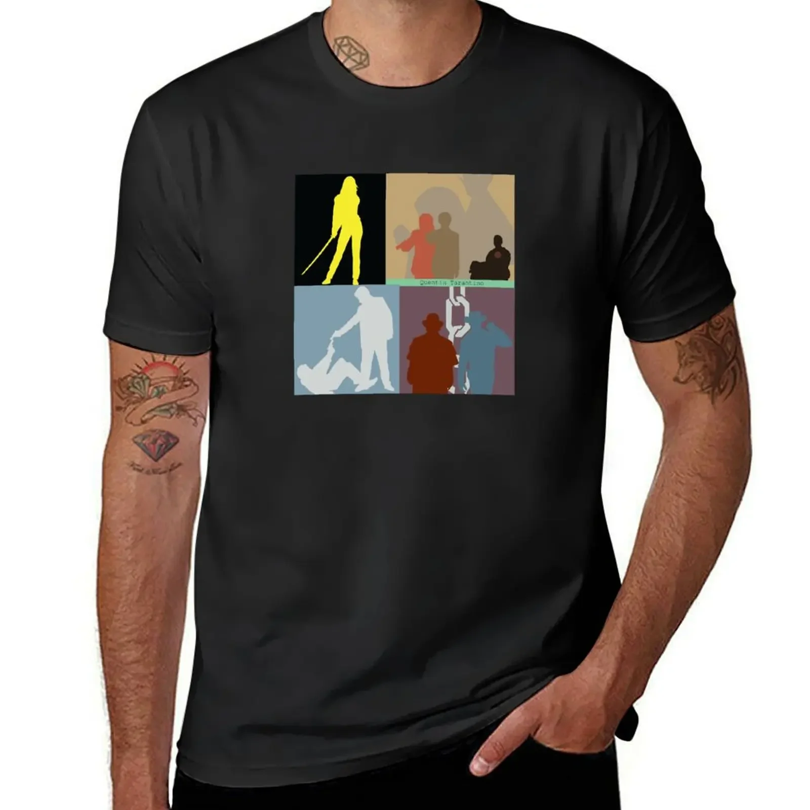 Quentin Tarantino Movie Collage T-Shirt anime tshirt anime clothes boys whites oversized t shirt men