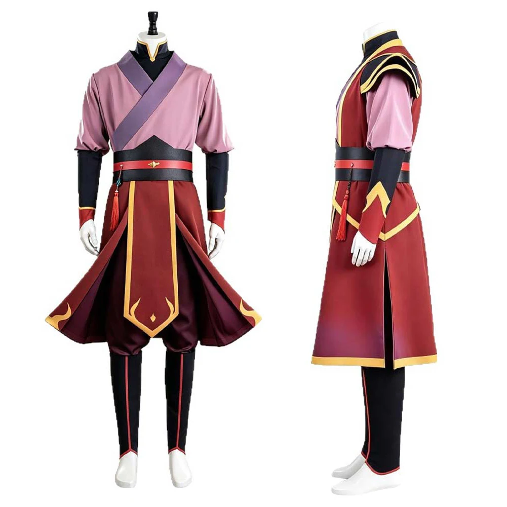 Cosplay Airbender Zuko Clothing Costume Cartoon Avatar of Last Adult Men Stage Uniform Performance Halloween Carnival Party