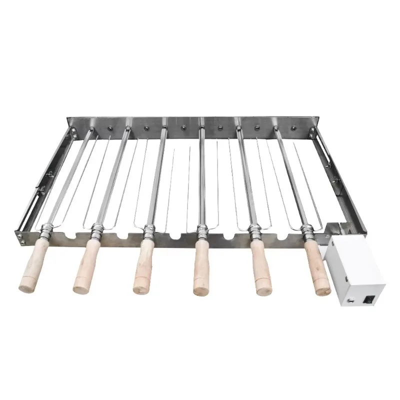 Sample Custom Factory Custom Triple Stainless Steel Rotary Rod Portable Camping Kitchen BBQ Grill
