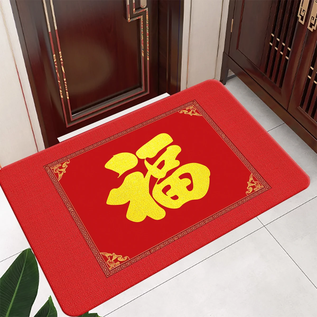 

Chinese-style floor mat for entrance door carpet door mat household mat footrest mat hallway anti-slip mat wedding carpet