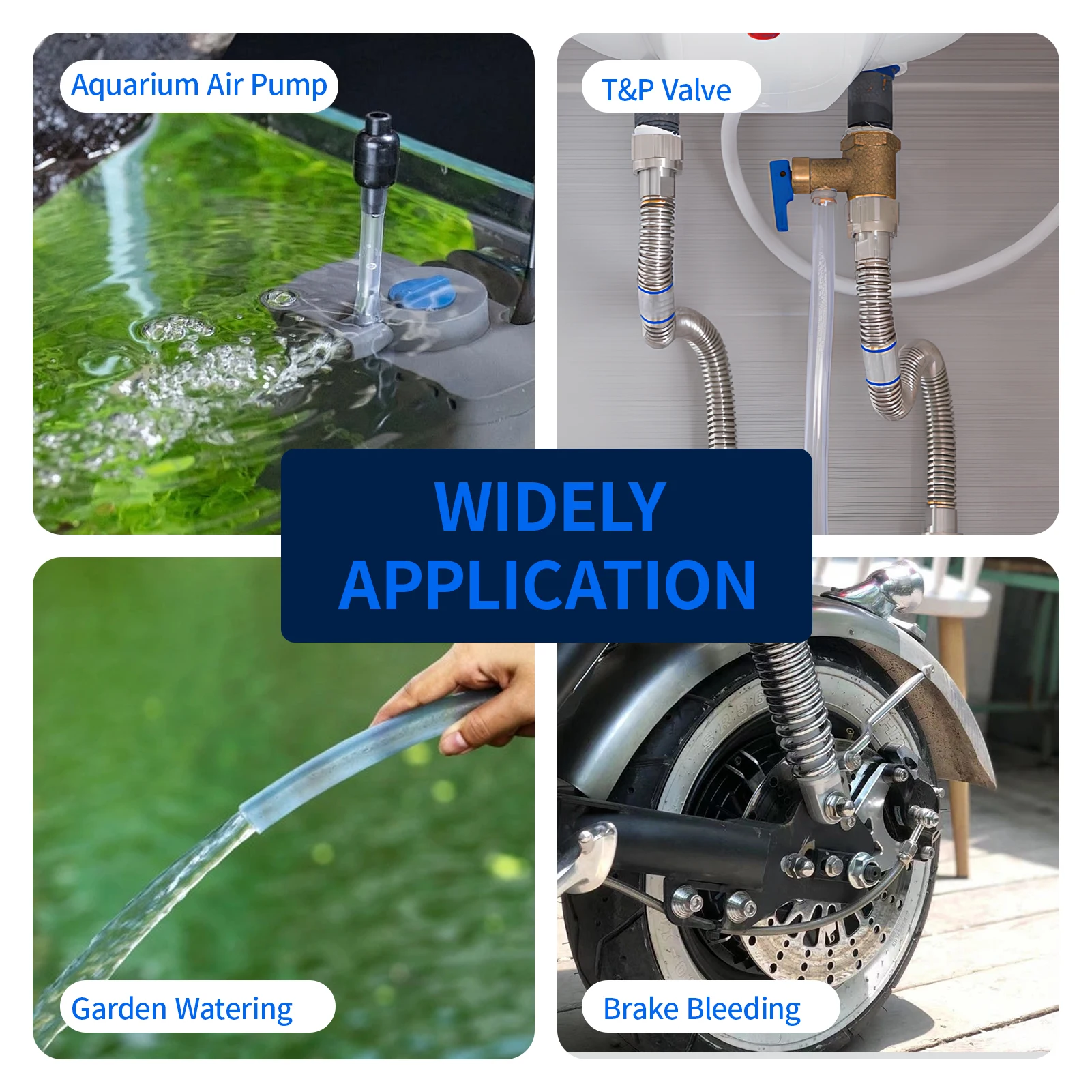 3/5M Transparent Clear PVC Hose Flexible Plastic Water Tube 4-24mm Inner Dia for Aquarium Pump Garden Irrigation Fish Tank Pipe image 5