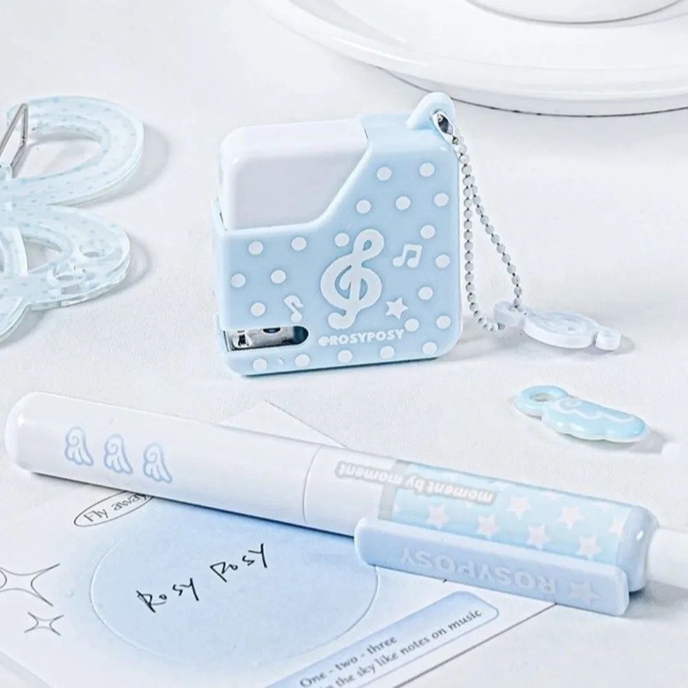 High Quality With 40pcs No.10 Staples Mini Stapler Lightweight Polka Dot Bookbinding Machine Paper Stapler