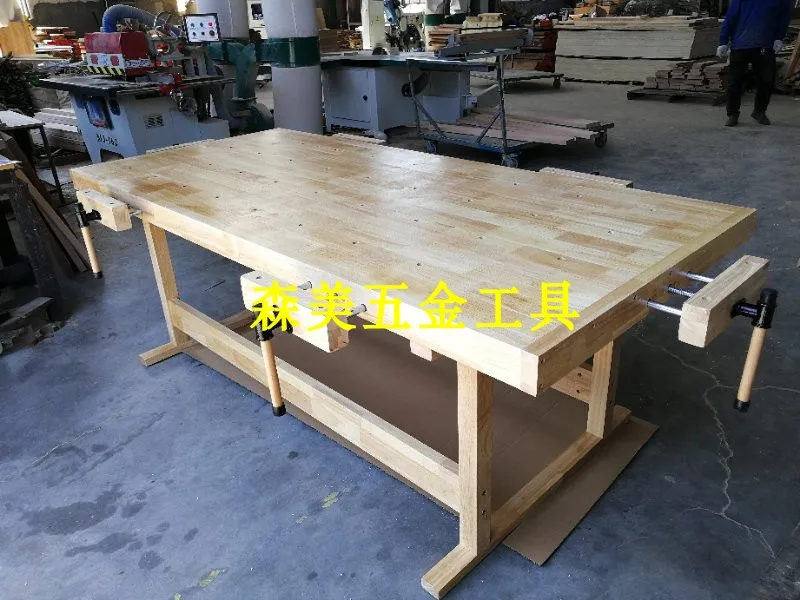 Woodworking table, woodworking workbench, solid wood table, fixture table, multi-function console, multi-person console