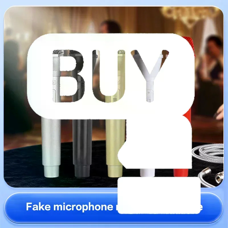 Microfono prop microfono prop realistico microfono per spettacoli di danza karaoke pratica microfono prop per karaoke microfono prop in plastica