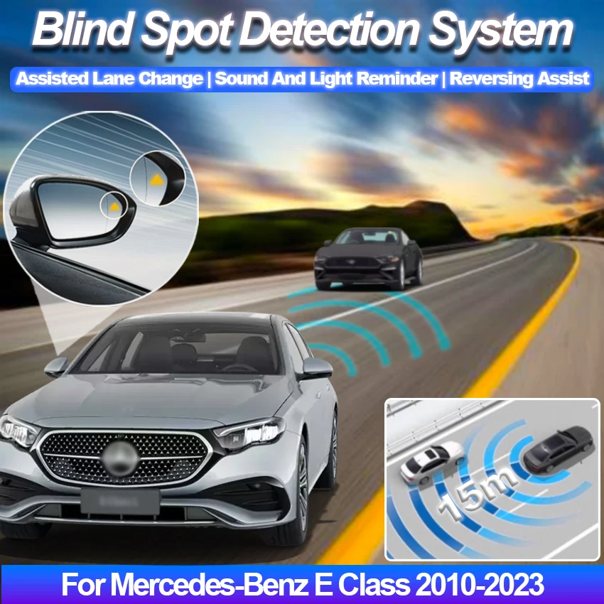 Car Blind Spot Detection System BSD BSA BSM Car Sensors Drive Rear Mirror Monitoring For Mercedes-Benz E Class 2010-2023