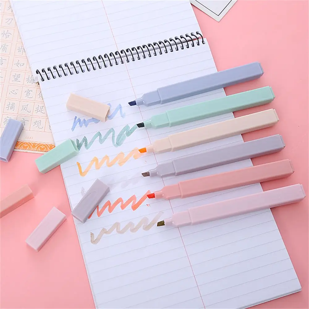 Color Office School Supplies Eye Protection Photo Album Fluorescent Pen Marker Pen Soft Tip Highlighter Student Stationery