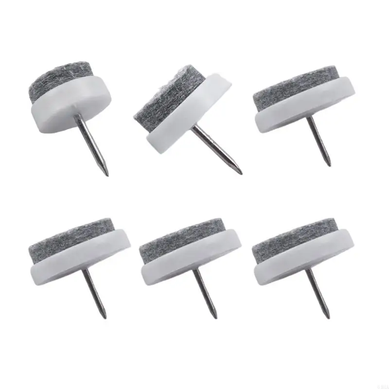 63HA 200Pcs Antiscratch Furniture Chair Leg Feet Pad Floor Protectors Felt Nail-on Slider Glides Pad Furniture Hardware