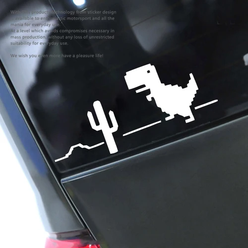 

1PC D1.Pixel Small Dinosaur Reflective Sticker Waterproof Car Sticker