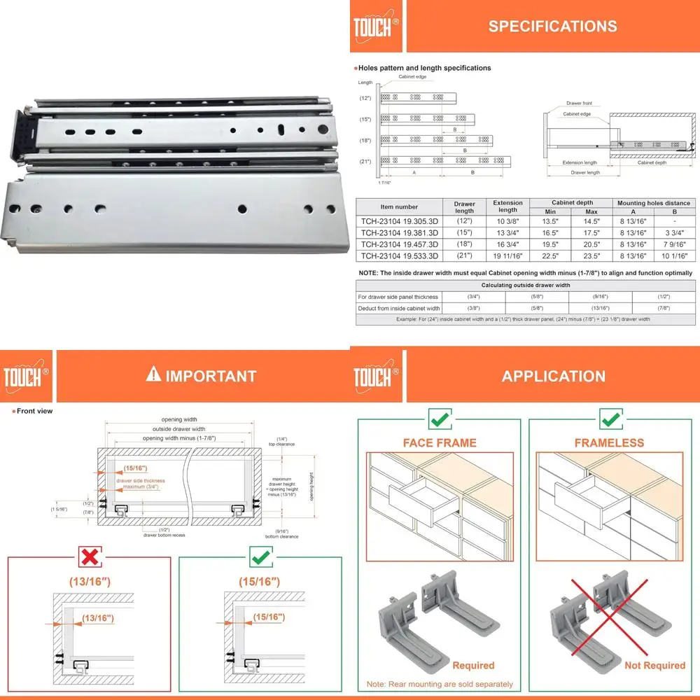 

Полное выдвижение, емкость 500 фунтов, 32-дюймовая направляющая для ящиков для тяжелых условий эксплуатации