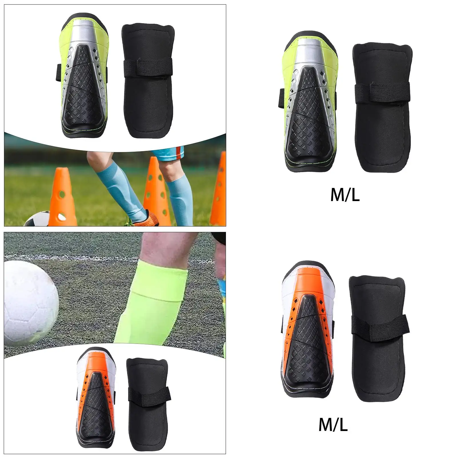 واقي ساق كرة القدم لحماية الساق للرجال والنساء، لعبة كرة القدم، وسادة EVA خفيفة الوزن قابلة للتنفس، معدات حماية لكرة القدم #4
