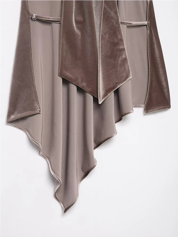 المرأة الرسن الأعلى 2025 المرأة موضة جديدة بلون عارية الذراعين أكمام عدم التماثل هيم الرسن الأعلى المرأة مثير أنيقة الرسن #5