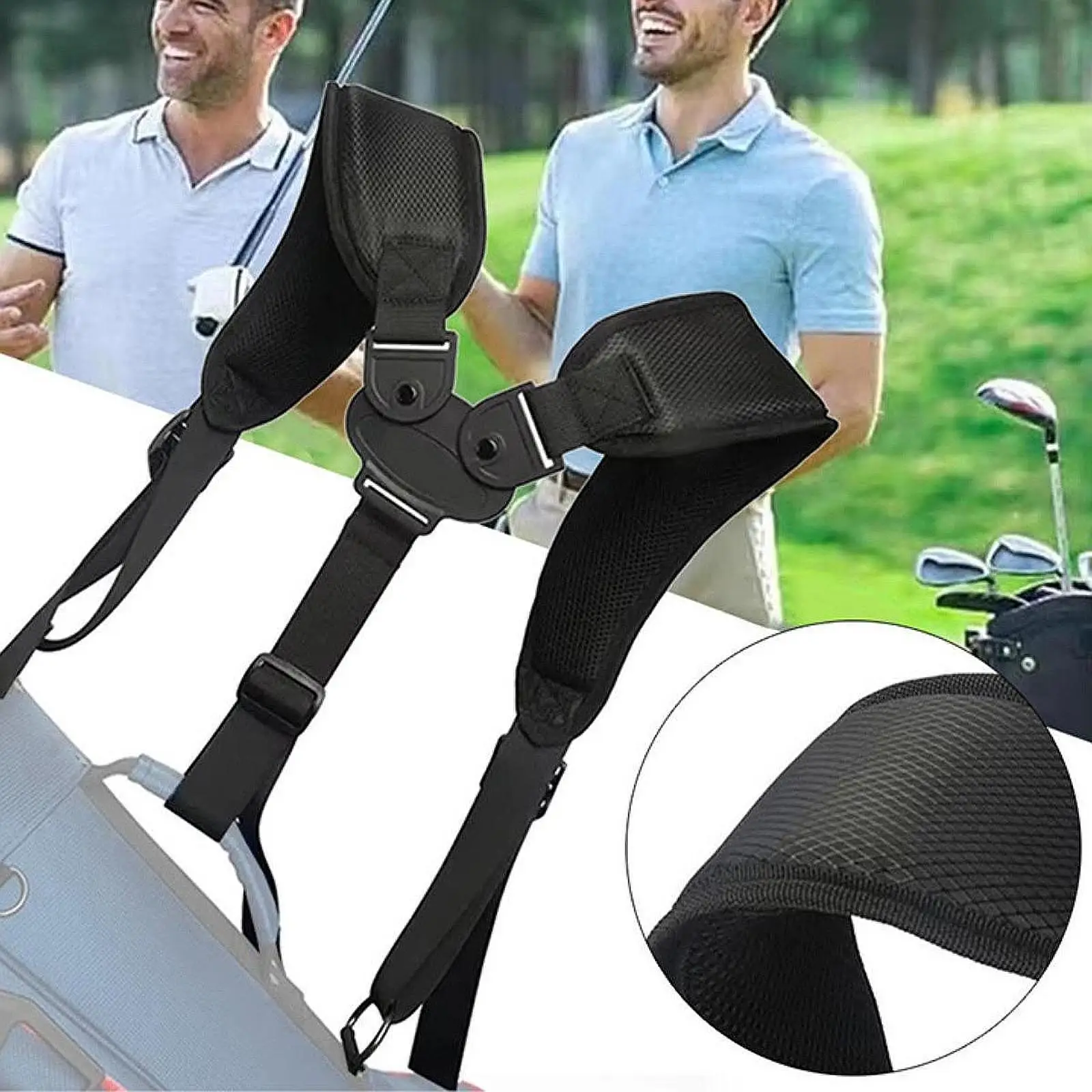 

Универсальный сменный плечевой ремень с подкладкой для сумок для гольфа, легкий, прочный, из полиэстера, двойной ремень для рюкзака, органайзер для тренировок