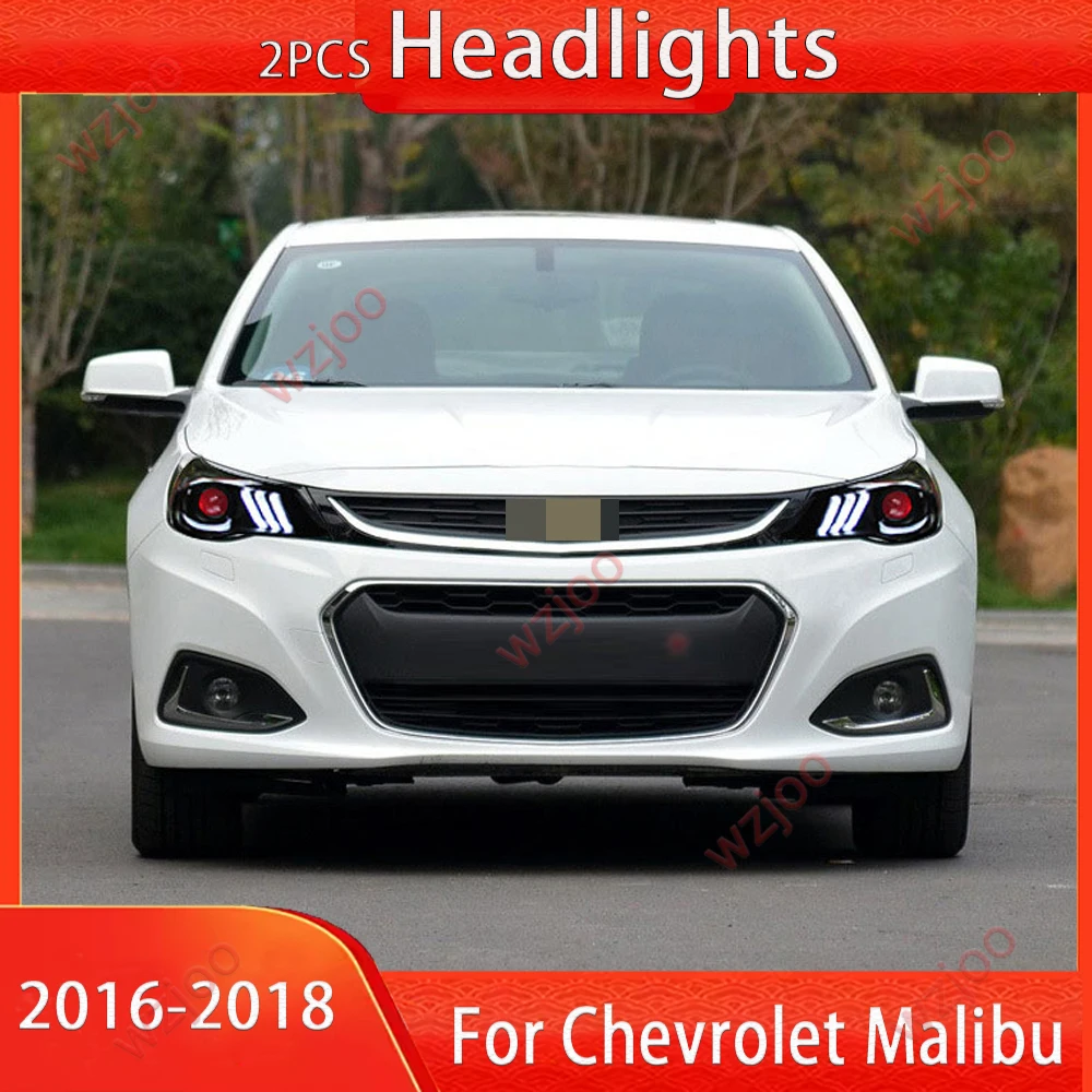 

Автомобильные фары для Chevrolet Malibu 2016-2018, фары для Malibu, светодиодные дневные ходовые огни, светодиодные DRL, биксеноновые