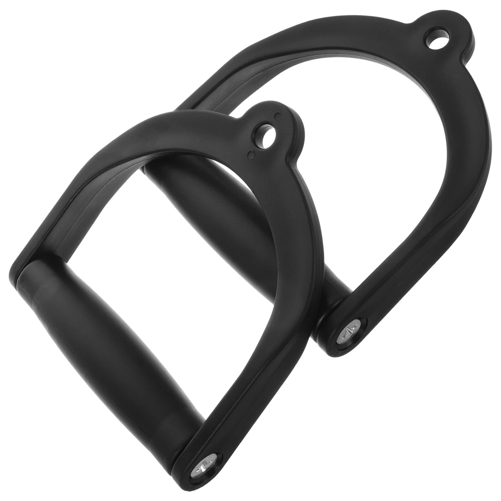 

2pcs Resistance Band Handle Black Cable Machine Handles Gym Supply Fitness Equipment Pulldown Attachment Workout Accessories