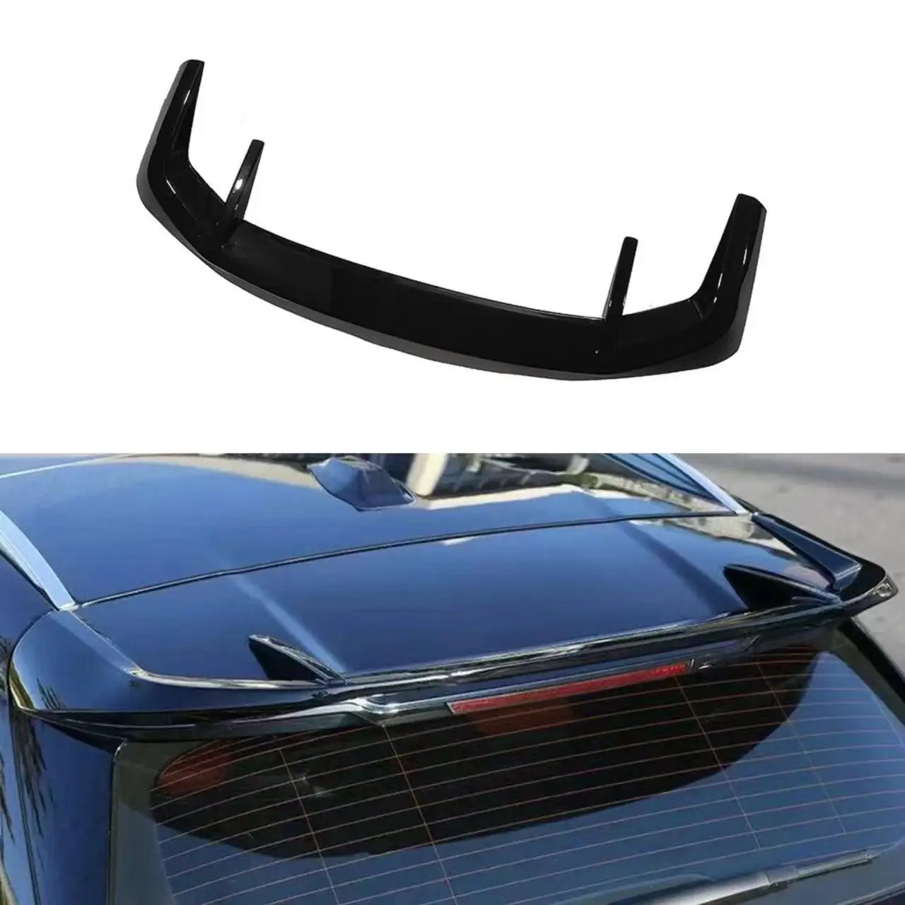 

For 2020-2026 BMW X5 G05 MP Style Adhesive Roof Spoiler & Rear Spoiler Wing Gloss Black