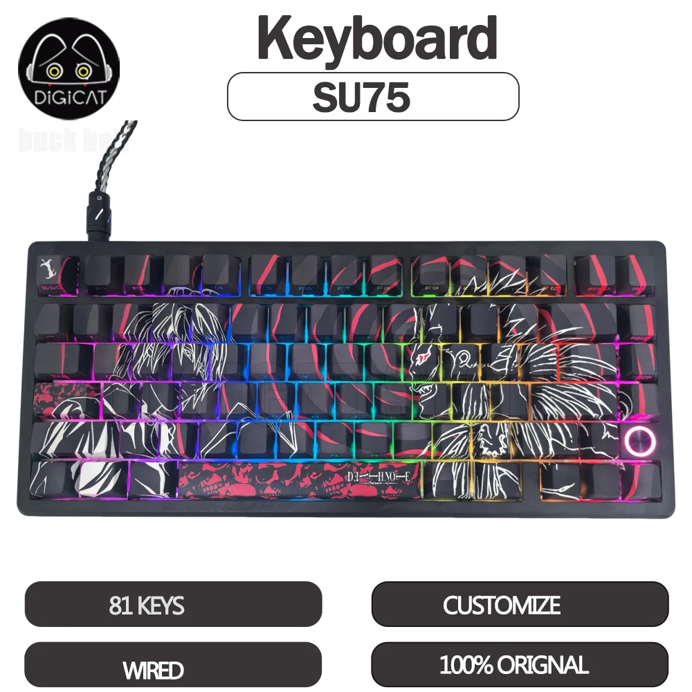 New SU75 Magnetic Switch Gamer Keyboard 81 Keys Wired Mechanical Keyboard Magneto TTC Esports Gaming Keyboard Rgb Gamer Keyboard