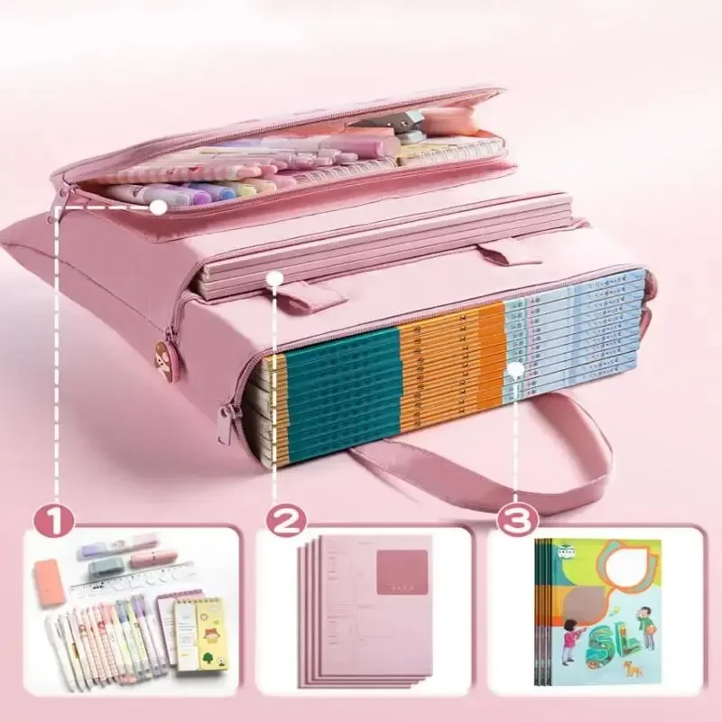 1pcs Large Capacity Tote Bags for Work Commuting Carrying Bag College Style Student Outfit Book Tote