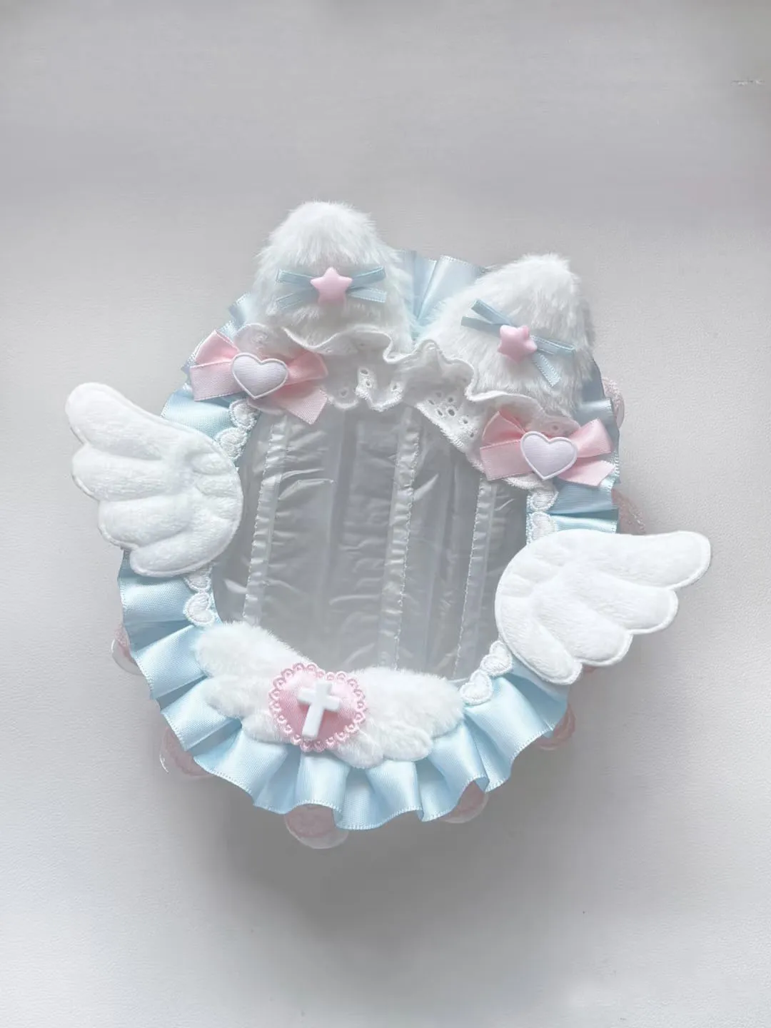 10 cm Doll Bag Keychain Lace Decor Protective Storage Plush Doll Ita Bag  Anime  Storage Case Protection for 10 cm Height Doll