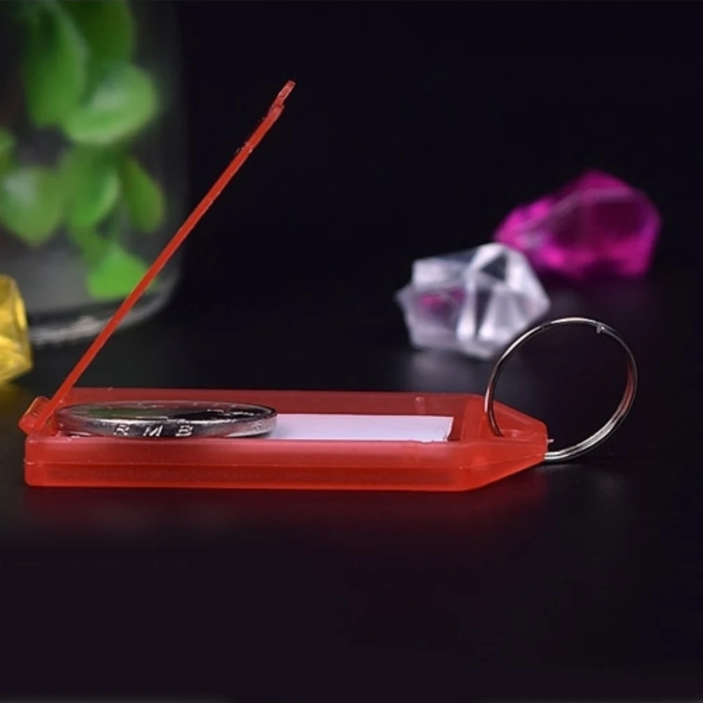 30pcs Heavy Duty Office Multifunction Pets Plastic Lightweight Name Card Luggage Home Portable Key Tag With Label Split Ring