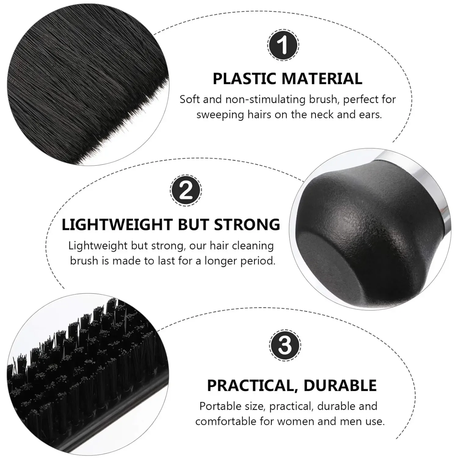2/3-piece neck dust collector hair cleaning brush for hairdressers neck dust collector Hairdresser Salon Blade Clean Brush Tool