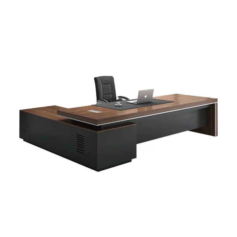 Modern Simple Melamine Plate Unpainted Office Boss Desk Manager President Desk