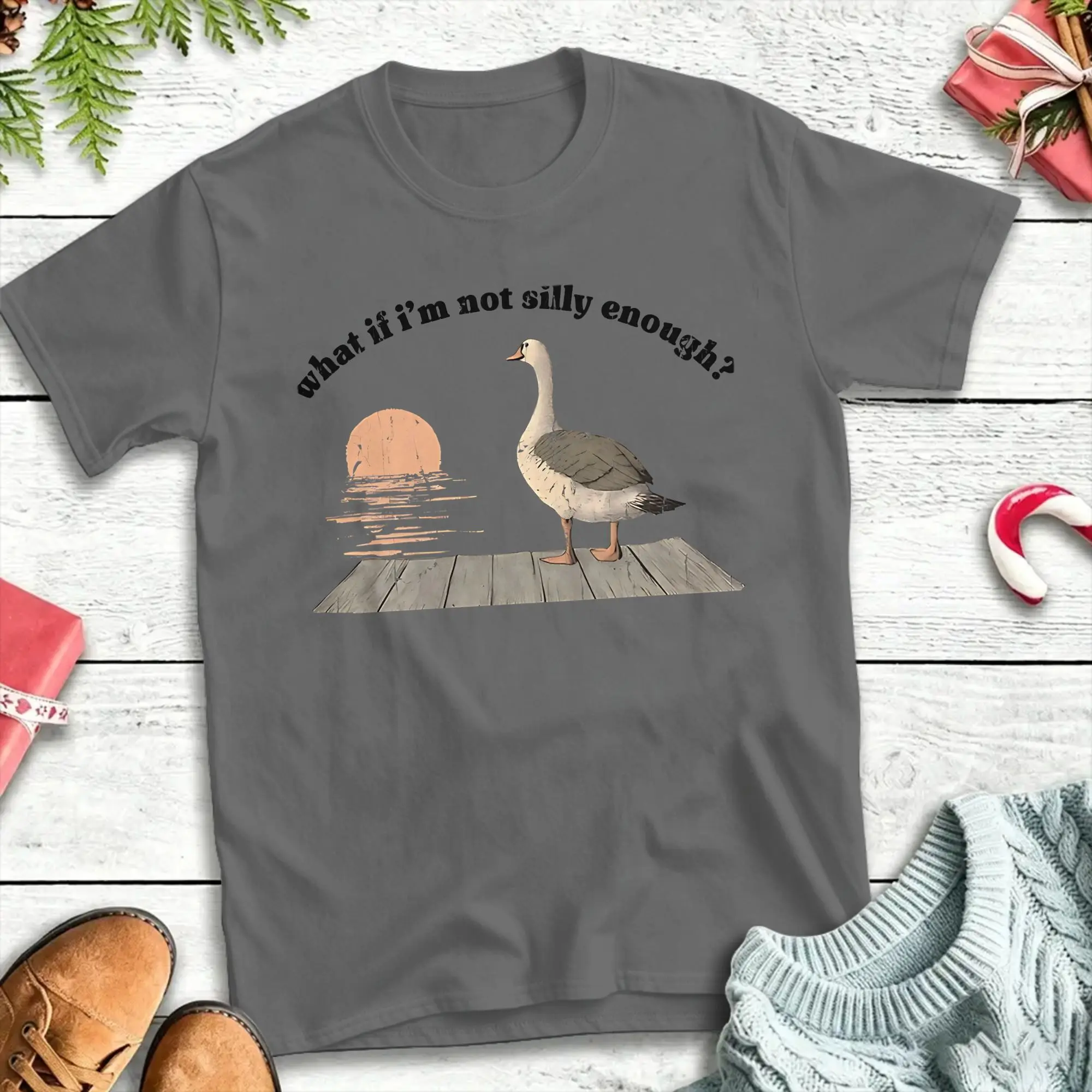 What if I'm Not Silly Enough T Shirts Silly Goose Meme Funny Tees Short Sleeve Crewneck T-Shirts Cotton Gift Idea Clothing